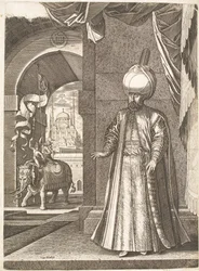 Retrato del Sultán Suleiman el Magnífico (de pie)