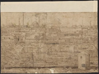  Perspectiva de Constantinopla, hoja 8, Melchior Lorck, 1559