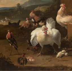 (detalle) de Menagerie, c.1680