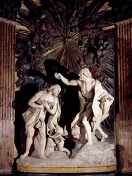 Escultura de mármol que representa el Bautismo de Cristo, Concatedral de San Juan, La Valeta, Malta