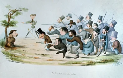 El fin de un caricaturista, 1860