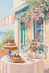 Cafetería de postres franceses