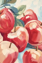 Manzanas de un rojo intenso