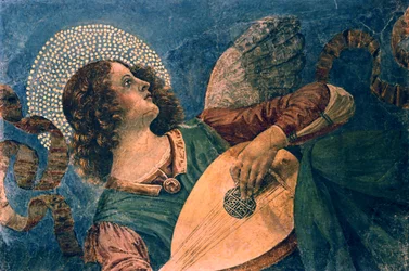 Un ángel tocando el laúd, siglo XV