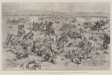La emboscada bóer en Koorn Spruit, la acción heroica de la Artillería Real a Caballo salva la situación
