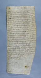 Privilegio de Clodoveo III (682-695) otorgado a la Abadía de Saint-Denis, 691