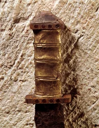 Arte merovingio: Mango de lanza, siglo VI. Galia, Museo Nacional de Arqueología de Saint Germain en Laye