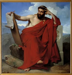 Retrato de Solón Legislador y Poeta de Atenas (ca. 640-ca. 588 a.C.) Pintura de Merry Joseph Blondel (1781-1853) 1828 Amiens, Museo de Picardie - Retrato del poeta y legislador Solón de Atenas (circa 640-c. 588 a.C.). Pintura de Merry Joseph Blondel