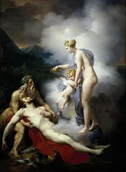 Venus vertiendo un bálsamo en la herida de Eneas