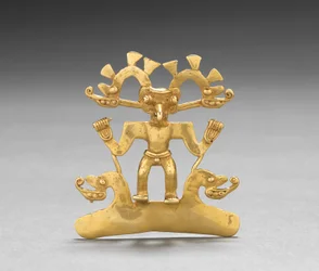 Colgante de hombre-pájaro, c. 700-1550