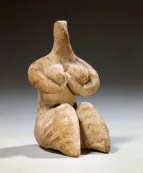 Mesopotamia: estatuilla de fertilidad en terracota estilo Halaf