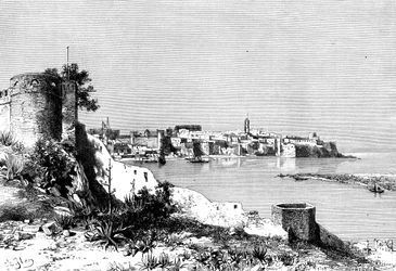Rabat y la desembocadura del río Bu-Regrag, Marruecos, 1895