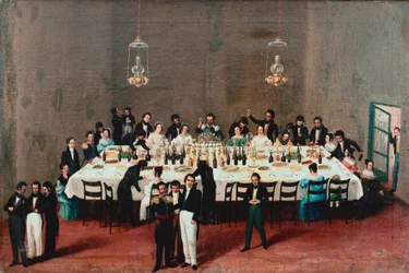 Banquete en honor del General Antonio León en Oaxaca, México