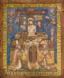 Messe de Saint-Grégoire / Mosaico de plumas, México