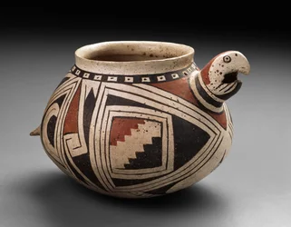 Cuenco de guacamayo Mogollon, Periodo Tardío, 1300-50