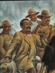Pancho Villa en Zacatecas en 1910 (óleo sobre tabla)