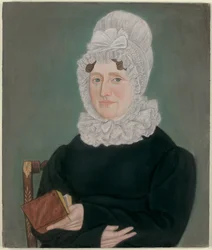 Retrato de una mujer con gorro de encaje