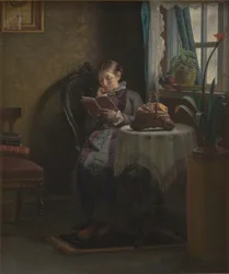 La Esposa del Artista Leyendo