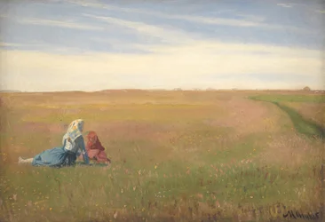 Dos chicas en un campo. Un día de verano