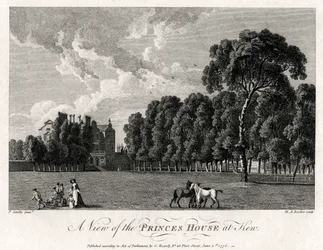 Vista de la Casa de los Príncipes en Kew, 1776