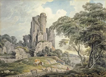 Vista de un castillo en ruinas