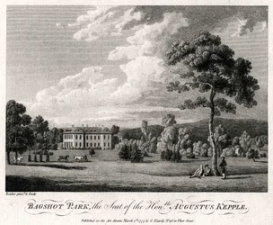 Bagshot Park, la residencia del Honorable Augustus Kepple, 1777
