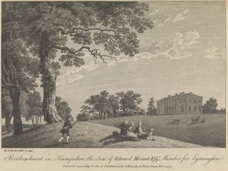 Broken-hurst in Hampshire, The Seat of Edward Morant, Esquire, Member for Lymington (publicado por G. Kearsly); página 43 (Volumen Uno)