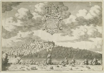 Castillo de Dudley: grabado en placa de cobre, nd [1653-1686] (impresión)