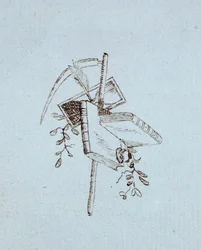 Dibujo del álbum de recortes de Michael Faraday (pluma y tinta sobre papel)