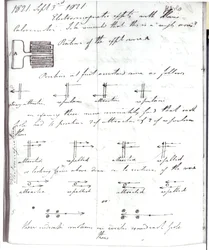 Página 72 del cuaderno de Faraday, sobre el 