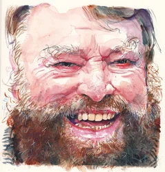 Brian Blessed (acuarela)