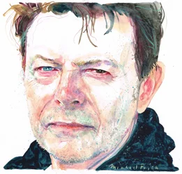 David Bowie (acuarela)