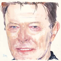 David Bowie (acuarela)