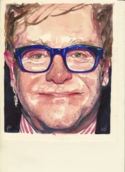 Elton John (acuarela)