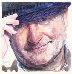 Phil Collins (acuarela)