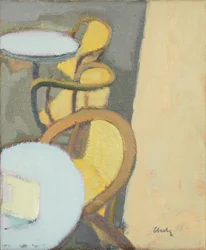 Café Table Top, 2017 (óleo sobre lino)