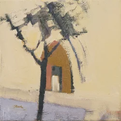 Iglesia de Puymirol, 2017 (óleo sobre lino)