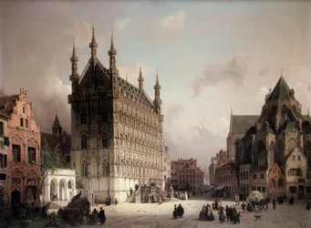 Ayuntamiento de Lovaina. Pintura de Michael Neher (1798-1876)