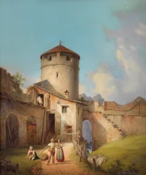 Parte de Kelheim en el Danubio