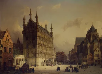 El Ayuntamiento de Lovaina, Bélgica