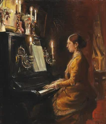 Anna al piano.
