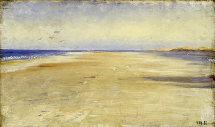 M.P.Ancher, En la playa de Skagen