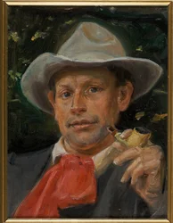 Retrato del escritor danés Martin Andersen Nexo (1869-1954)
