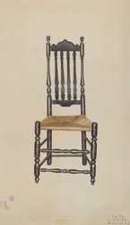 Silla de respaldo de barandilla, 1938