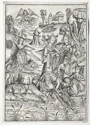 El tesorero: Moisés encontrado por la hija del faraón (recto)