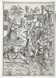 Der Schatzbehalter: Moisés encontrado por la hija del faraón recto, 1491