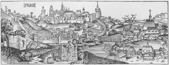 Vista de Praga, ilustración del 