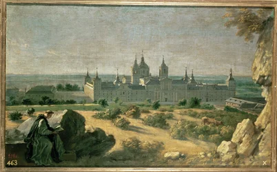 Vista del Monasterio de El Escorial (pintura sobre lienzo)