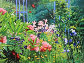 Rincón del jardín, 2017 (óleo sobre lienzo)
