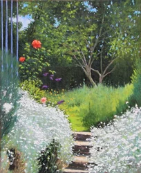 Rincón de jardín al óleo, 2018 (óleo sobre lienzo)